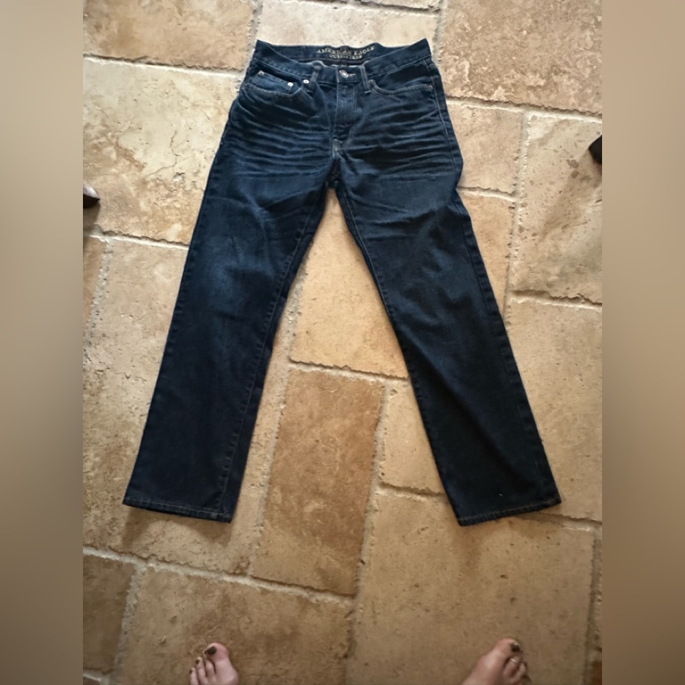 American Eagle Outfitters Men's Dark Blue Jeans